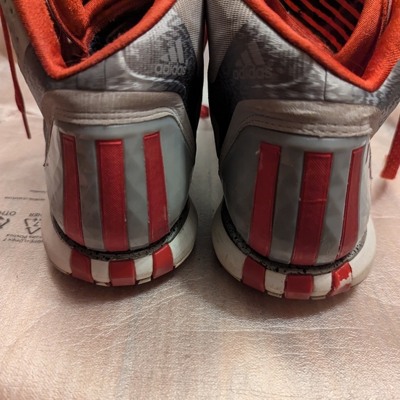 Adidas red zebra basketball sneakers size 11 men - Picture 3 of 7